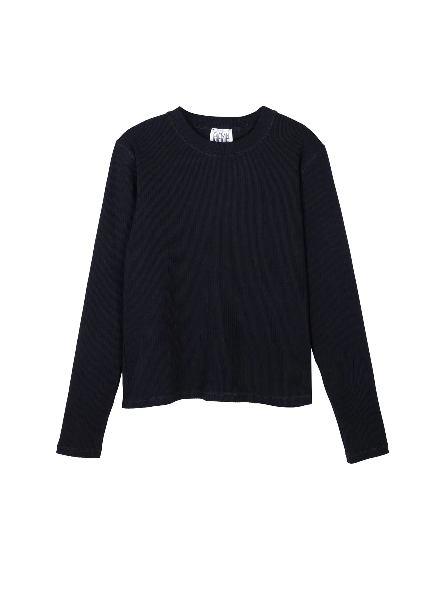 L/S BACKLESS TEE - BLACK/BLACK
