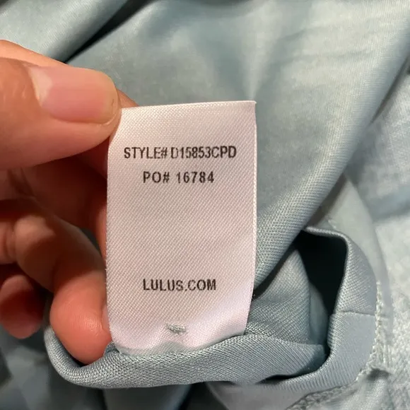 Lulu’s Winsome Mint Blue Backless Skater Mini Dress; Size Medium