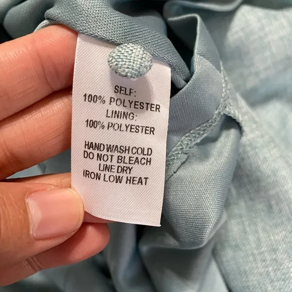 Lulu’s Winsome Mint Blue Backless Skater Mini Dress; Size Medium