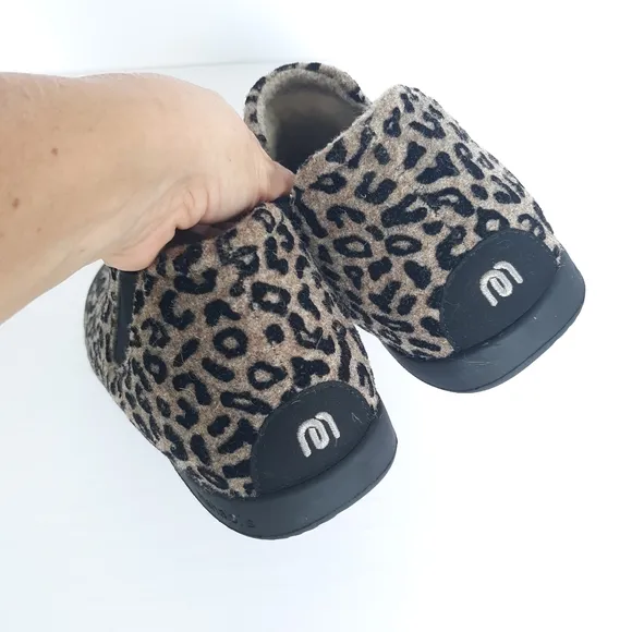 Mahabis Alto Boot Slipper Slip On Cheetah Wool