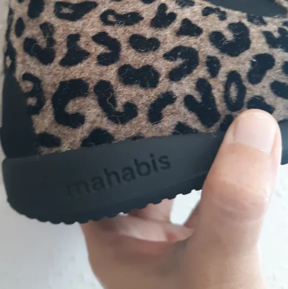 Mahabis Alto Boot Slipper Slip On Cheetah Wool