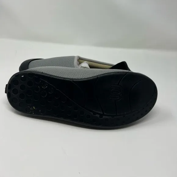 Mahabis Summer Mesh Slippers Indoor/Outdoor Removable Sole in Gya Grey Sz:38/7.5