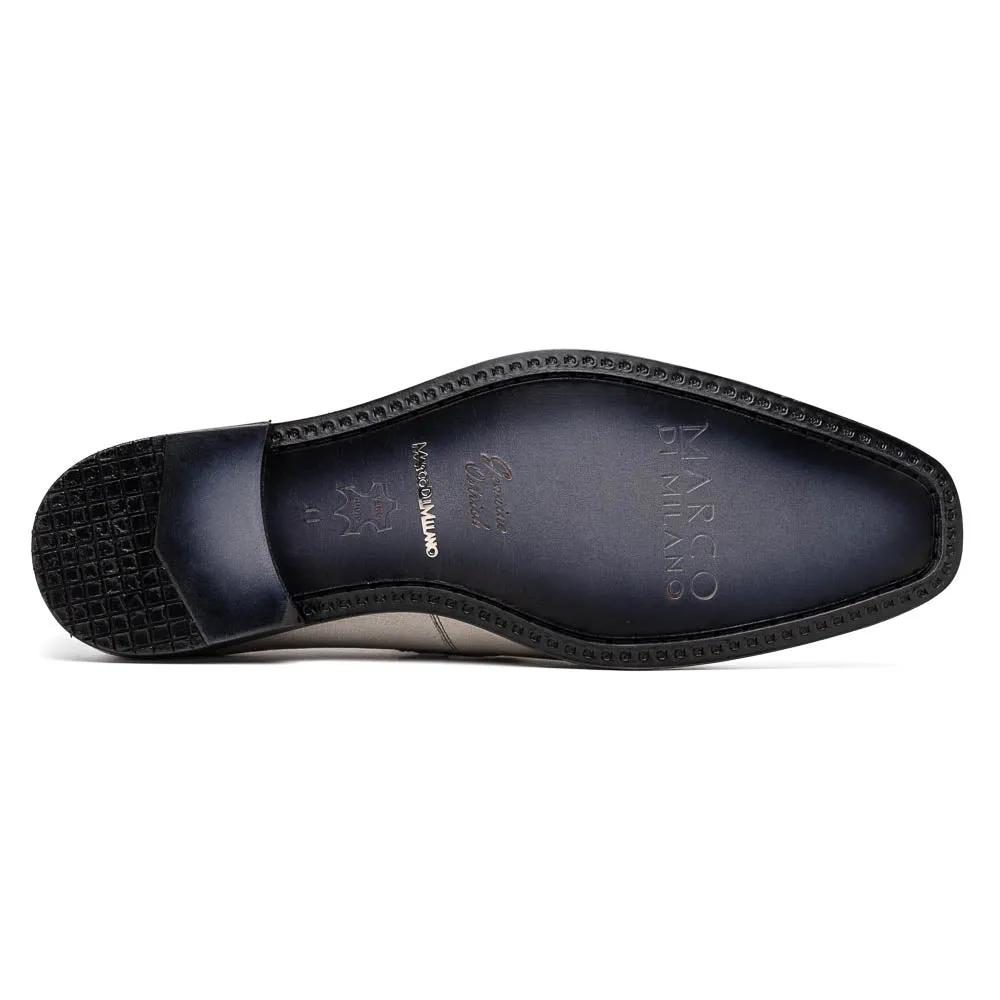 Marco Di Milano Fangio in Grey Ostrich Penny Loafers