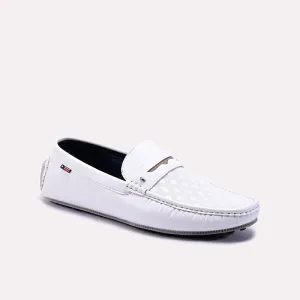 Maverick White Penny Loafers 0130746