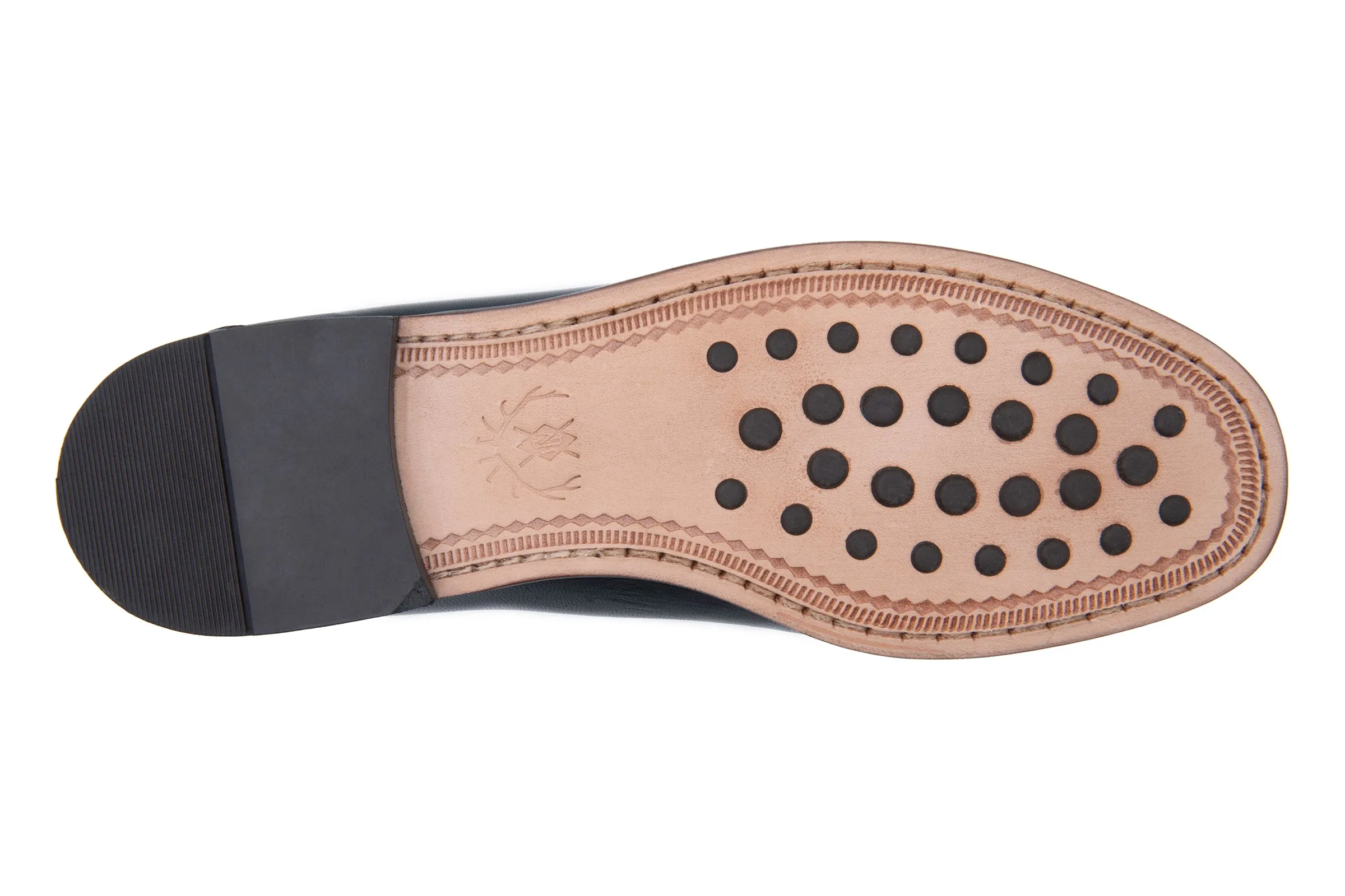Maxwell Sheep Skin Penny Loafers - Black