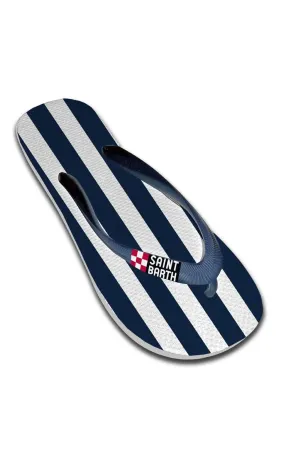 MC2 SAINT BARTH Man Flip Flops Stripes Print Tommy