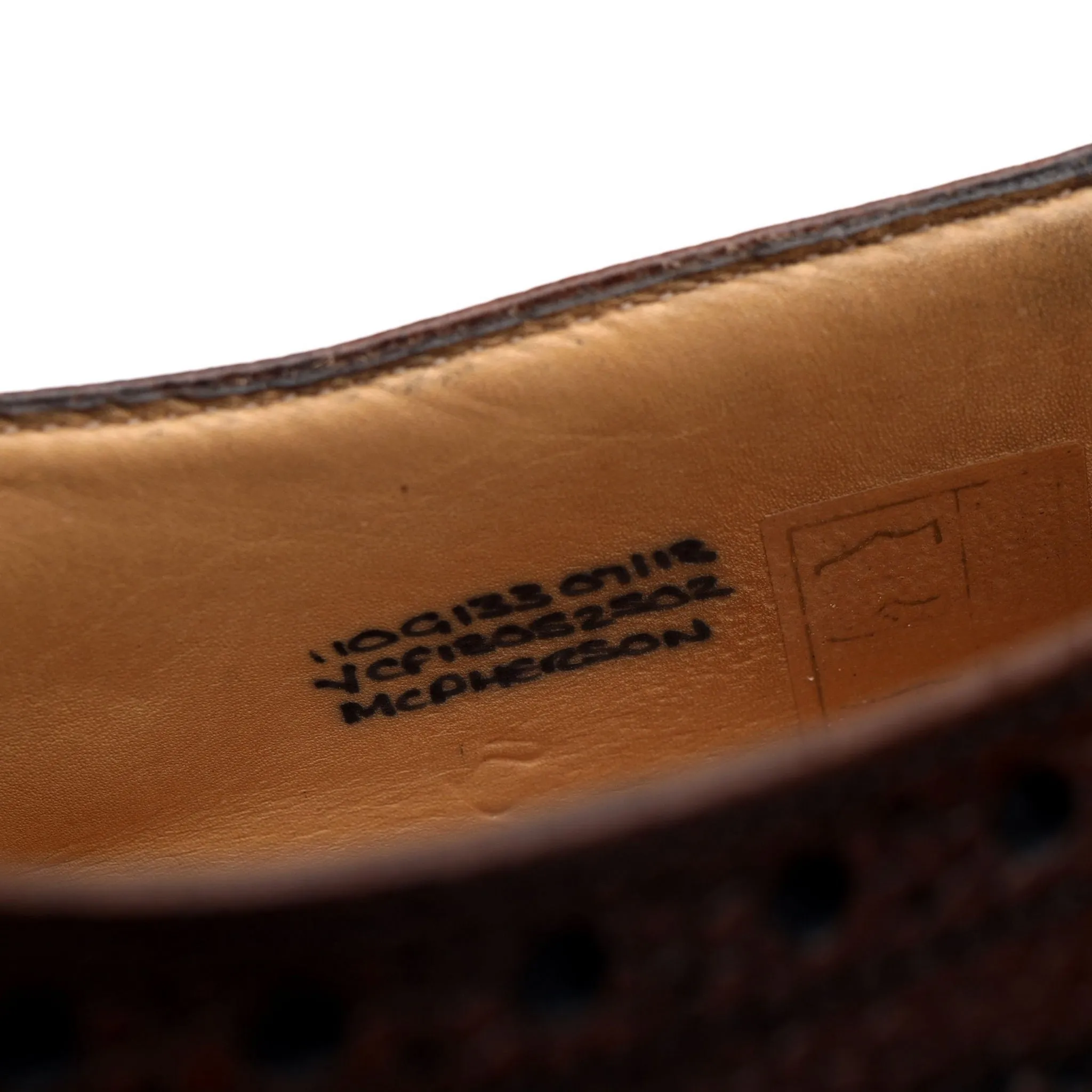 'McPherson' Dark Brown Leather Derby Brogues UK 11 G