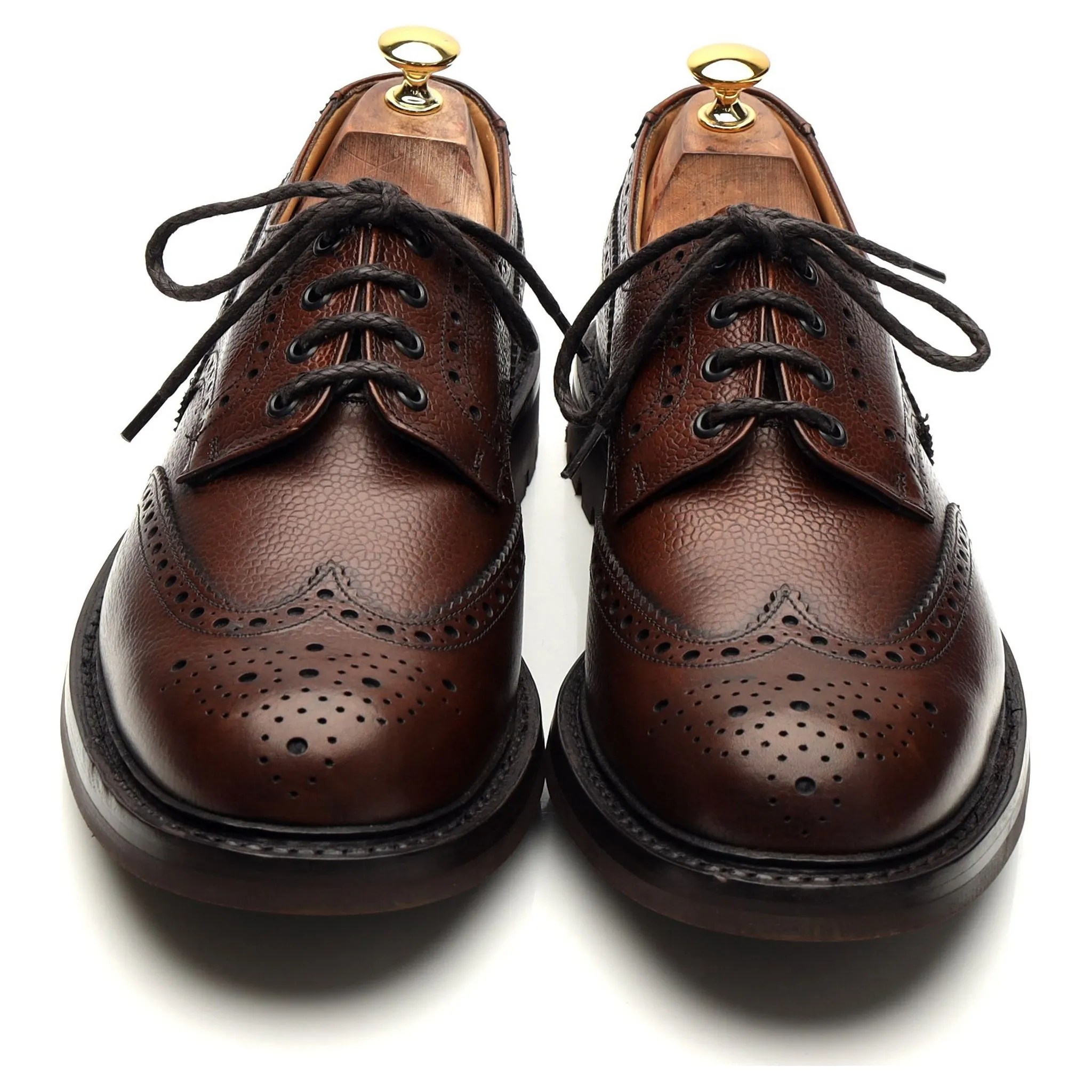 'McPherson' Dark Brown Leather Derby Brogues UK 11 G