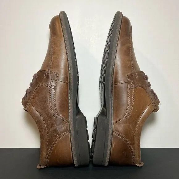 Mens ECCO Brown Leather Lace Up Oxford Shoes / Size 10-10.5 / EU 44