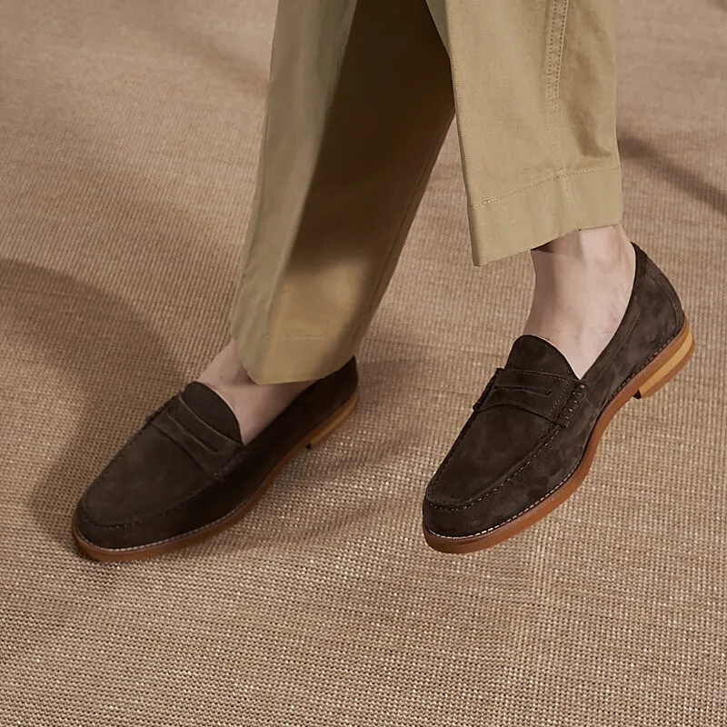 Men's Suede Penny Loafers