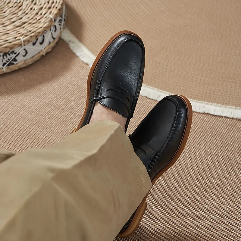 Men's Suede Penny Loafers