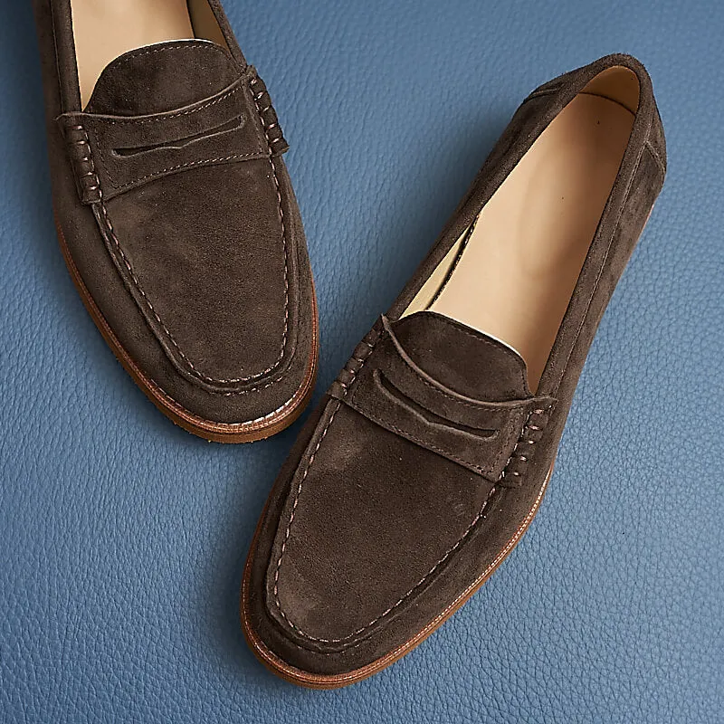Men's Suede Penny Loafers