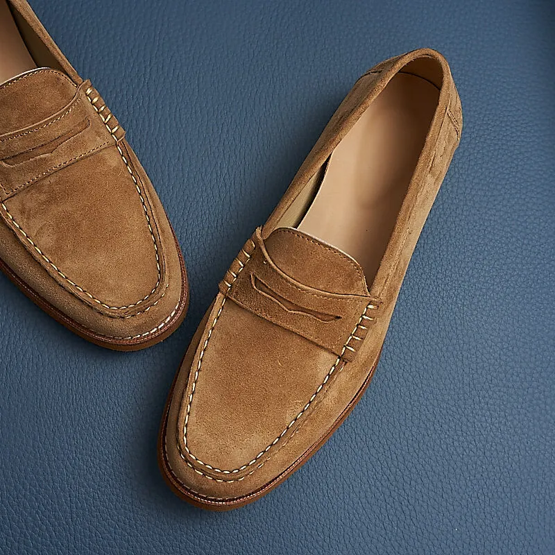 Men's Suede Penny Loafers
