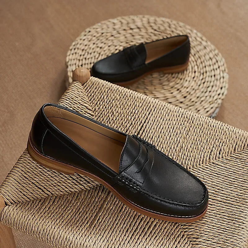 Men's Suede Penny Loafers