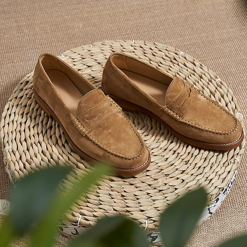 Men's Suede Penny Loafers