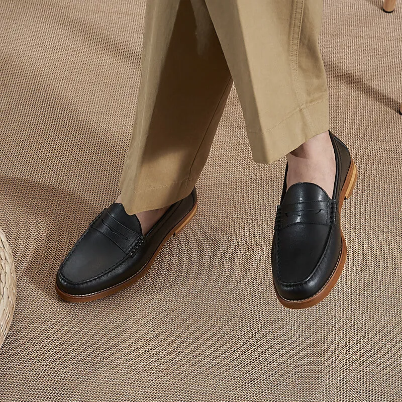 Men's Suede Penny Loafers