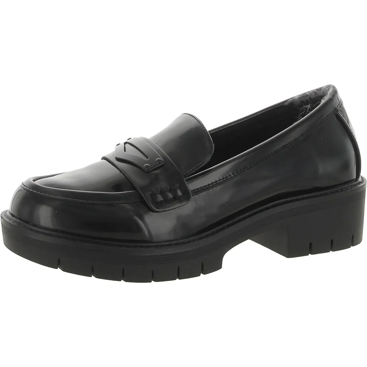 Mia Womens Nelcy Patent Slip On Loafers