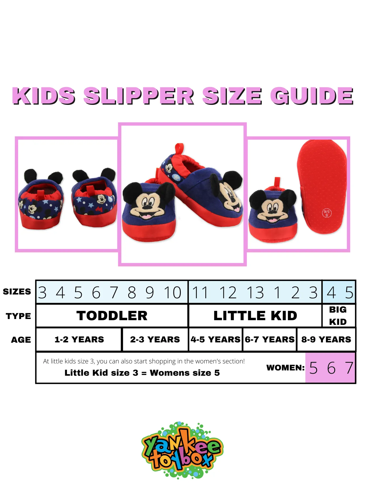 Mickey Mouse Plush A-Line Slippers with 3D Ears