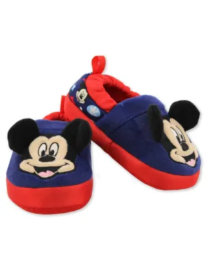 Mickey Mouse Plush A-Line Slippers with 3D Ears