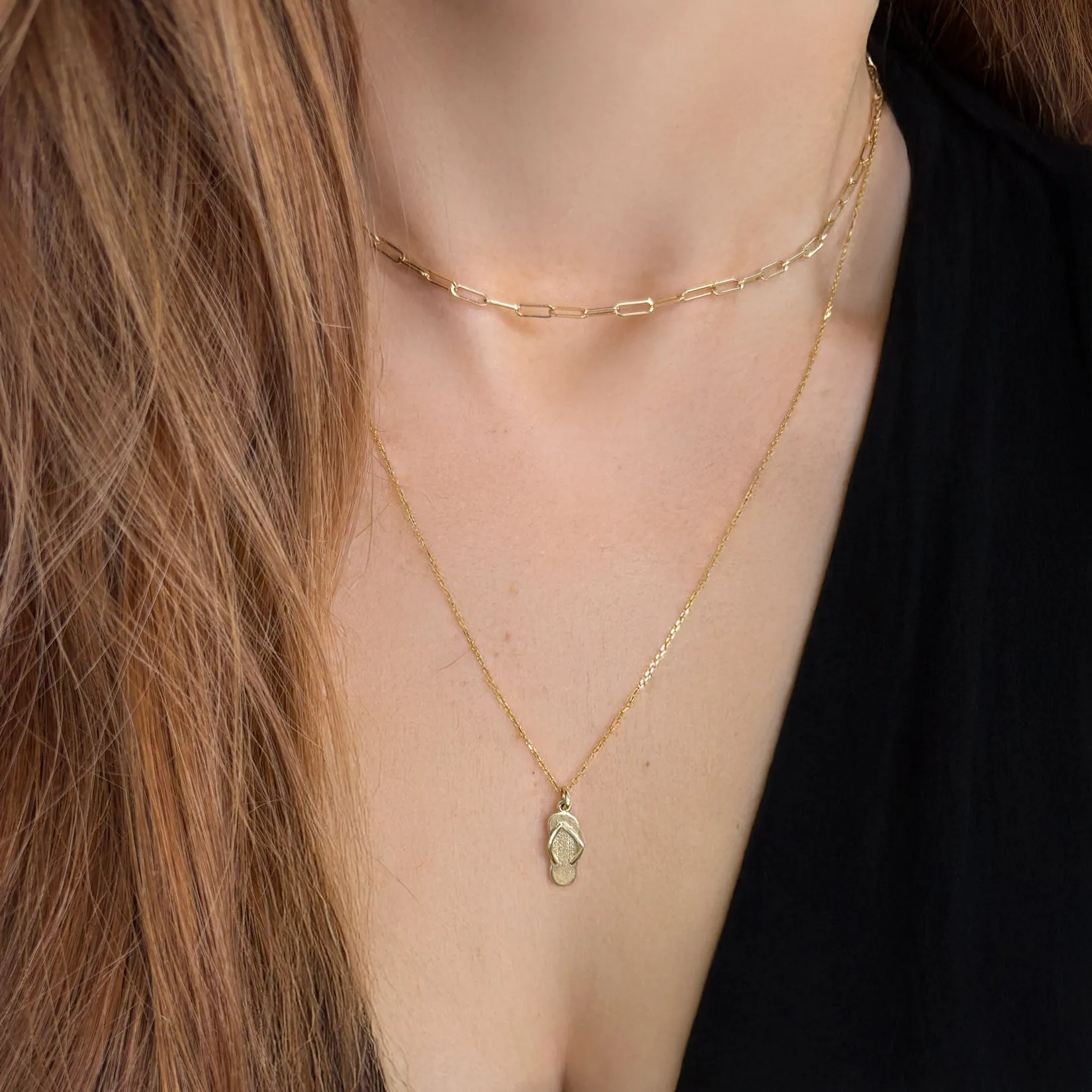Mini Gold Flip Flop Charm
