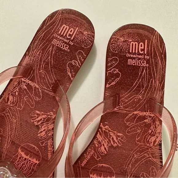Mini Melissa Pink Shell Flip Flop