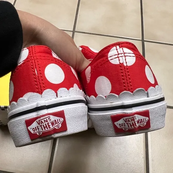 Minnie Mouse Bow Slip On Vans Shoes