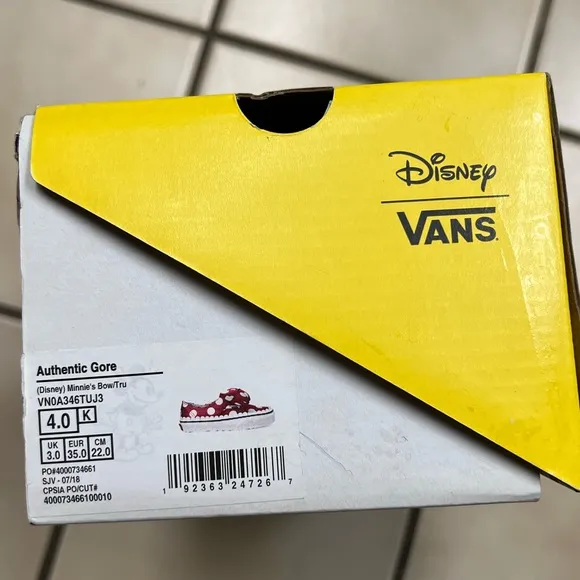 Minnie Mouse Bow Slip On Vans Shoes