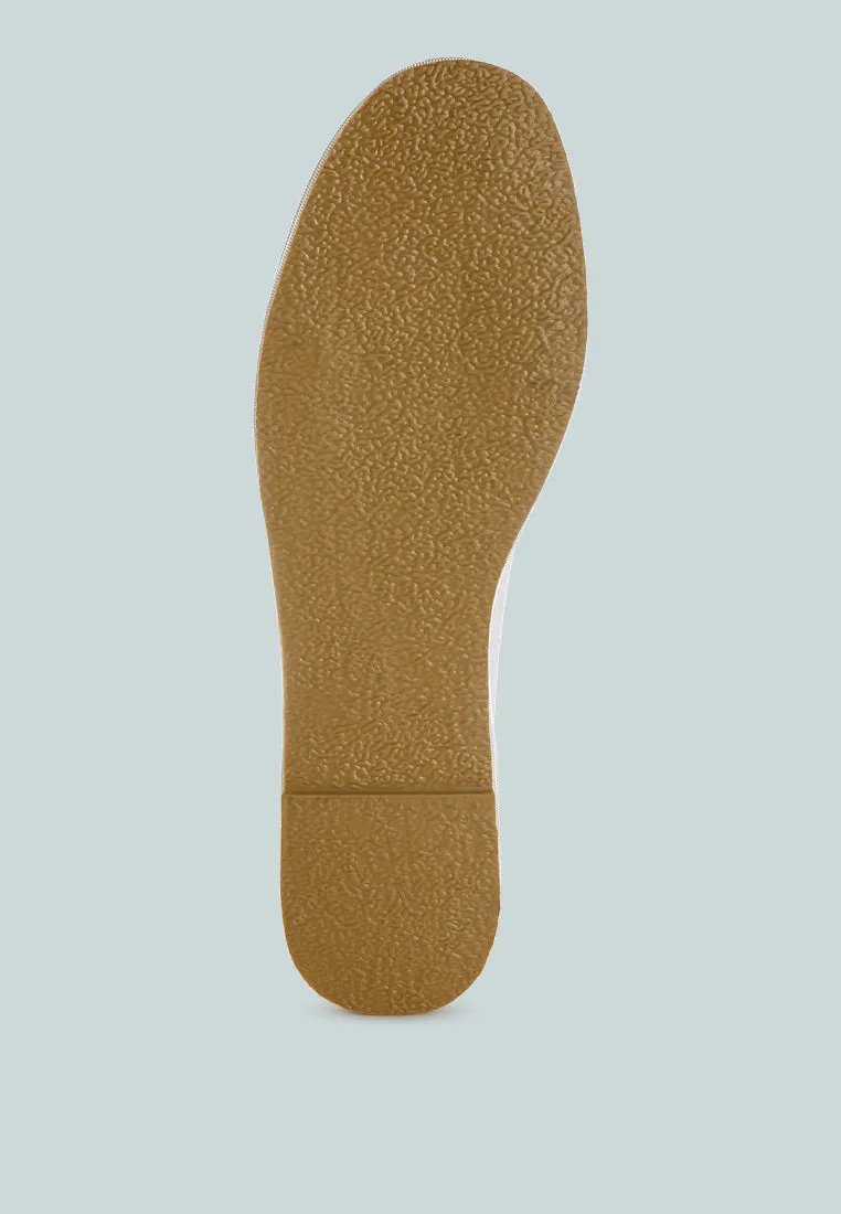 Moshka Round Toe Canvas Slip-On Loafers