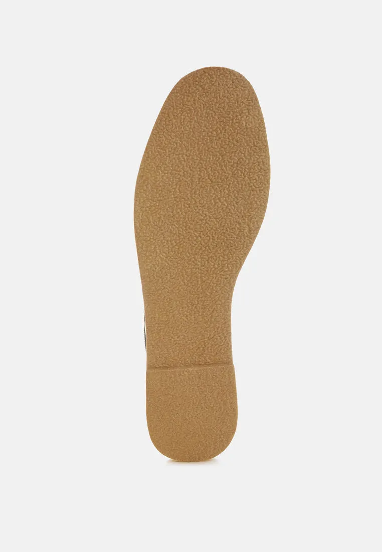 Moshka Round Toe Canvas Slip-On Loafers