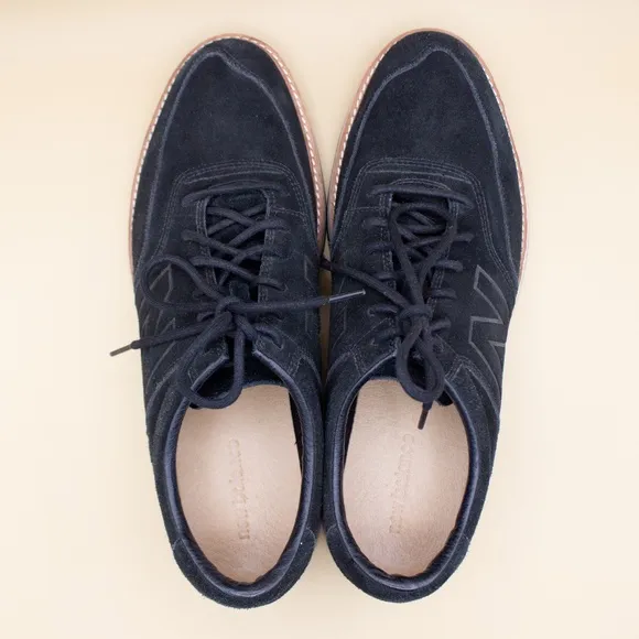 New Balance 1100 Oxford Black Suede Leather Shoes MD1100BK Men's Size 11 D
