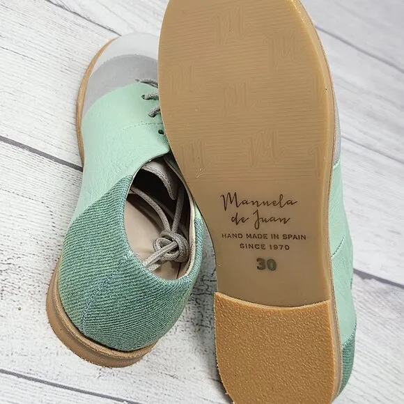 New!!  Mannela de Juan Kids Oxford Shoes Size US 12.5/EU 30