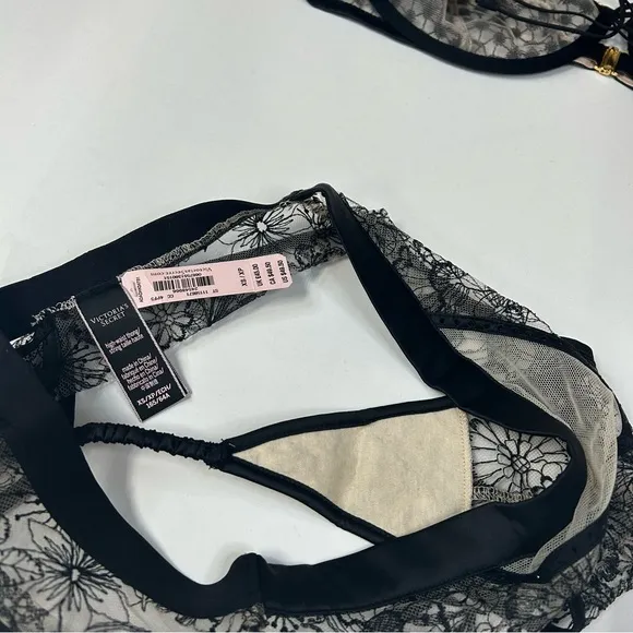 NEW Victorias Secret Bra Panty Set 36DD Unlined Demi XS High Waist Thong #1690