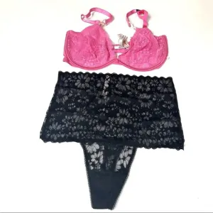 NEW Victorias Secret Bra Panty Set 36DDD Unlined Demi Large High Thong #1685