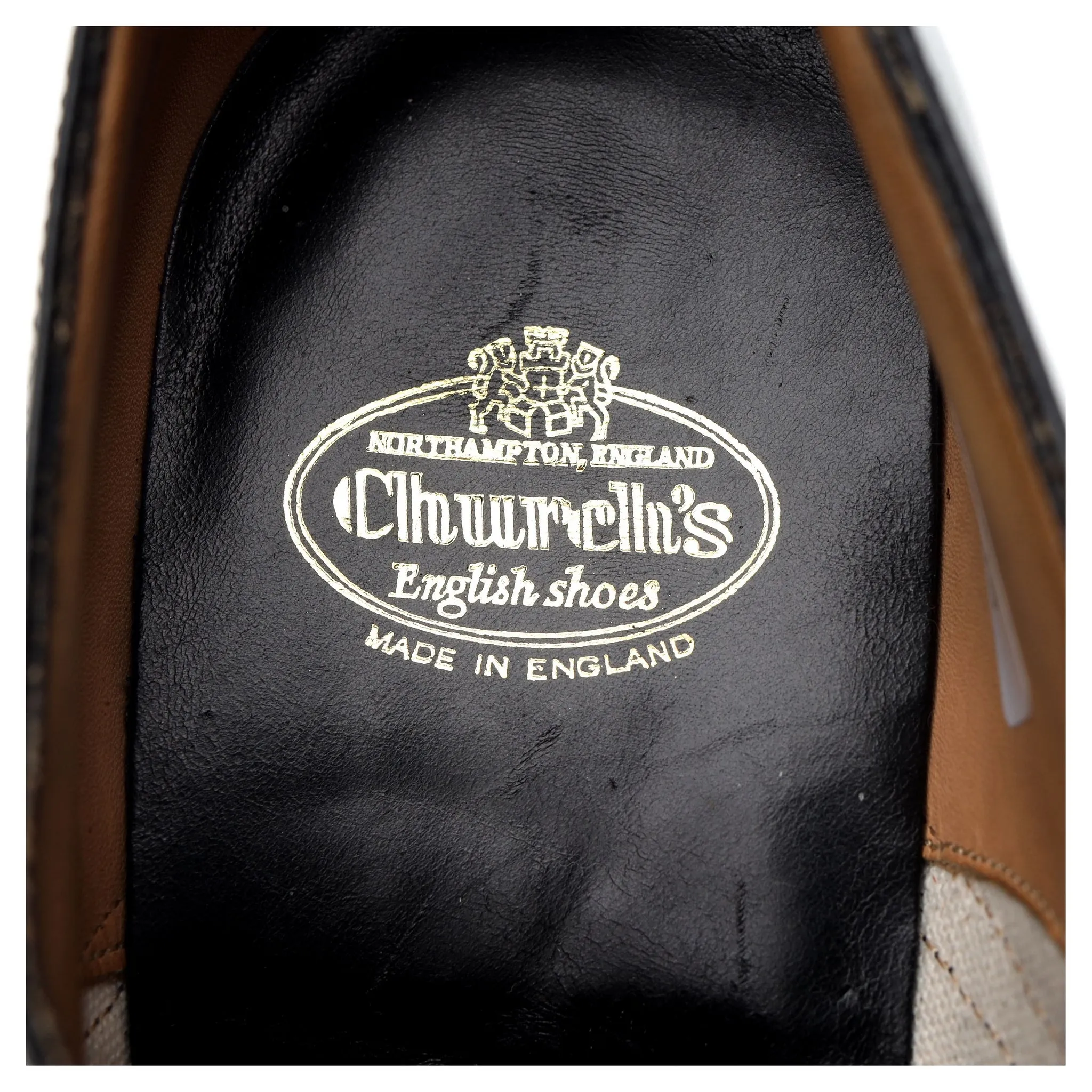 'New York' Black Leather Oxford Brogues UK 6.5 F