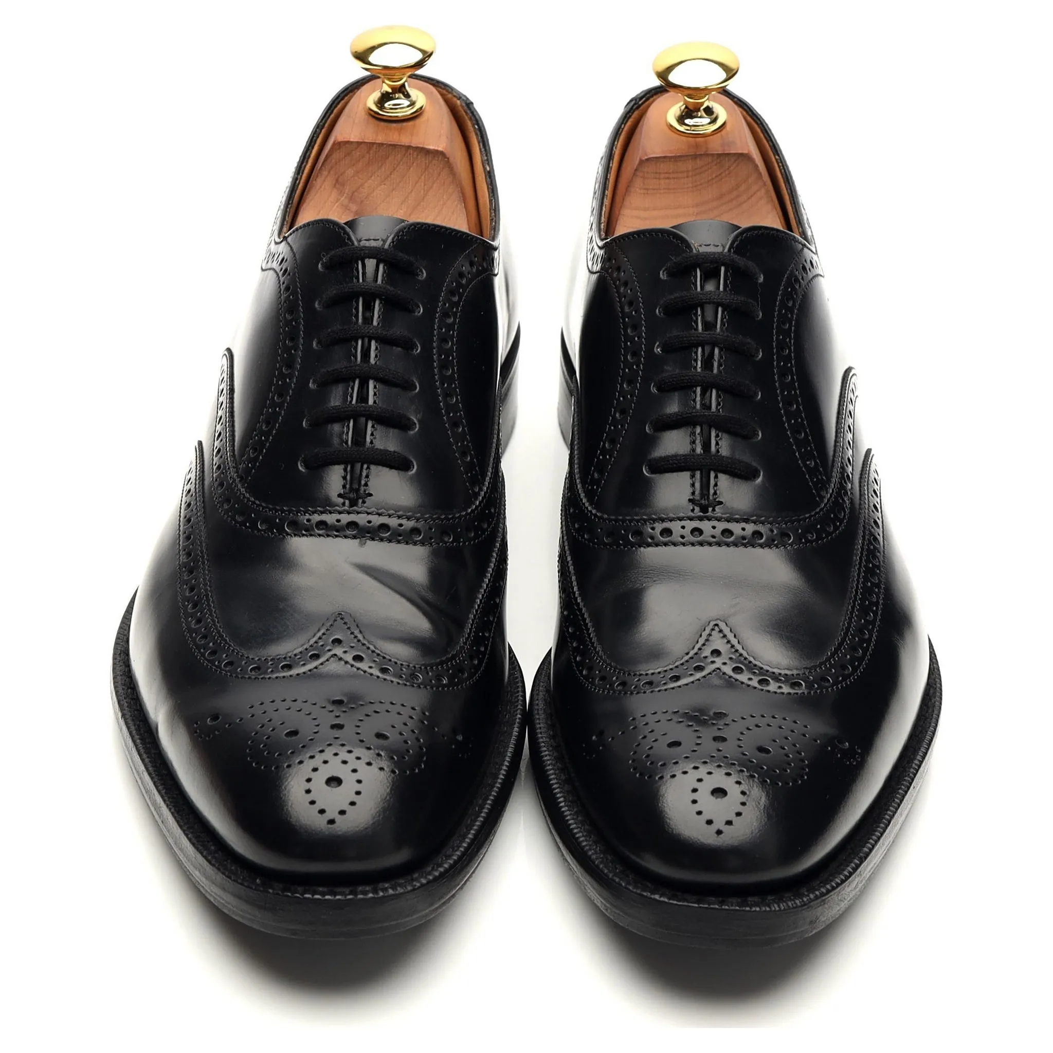 'New York' Black Leather Oxford Brogues UK 6.5 F