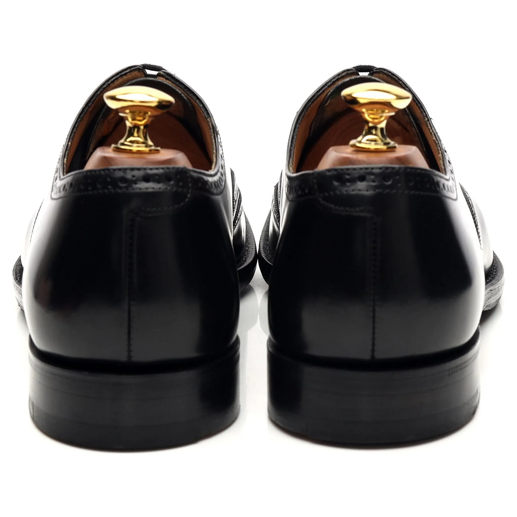 'New York' Black Leather Oxford Brogues UK 6.5 F