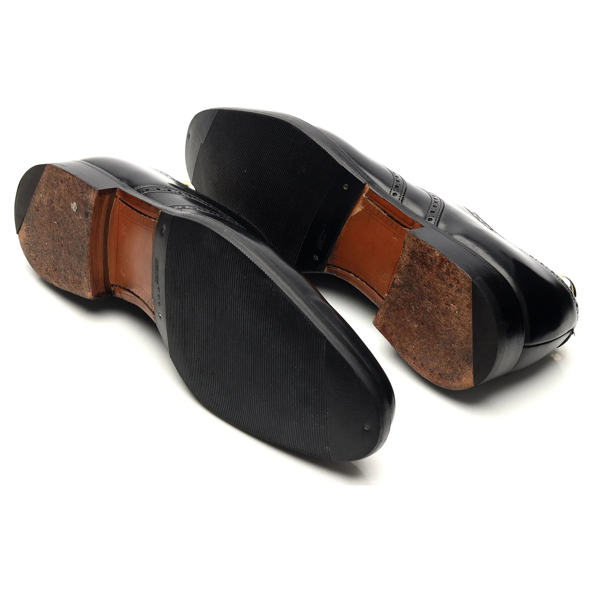 'New York' Black Leather Oxford Brogues UK 6.5 F