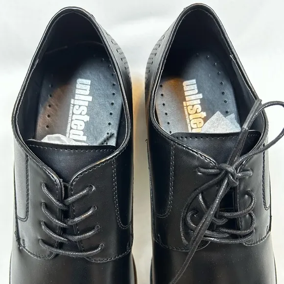 NIB Unlisted Men’s Black Lace Up Oxford Dress Shoes / Sz 10