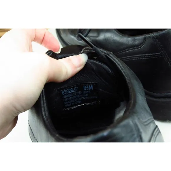 Nunn Bush Shoes Sz 9.5 M Black Derby‎ Oxfords Leather Men 8352857