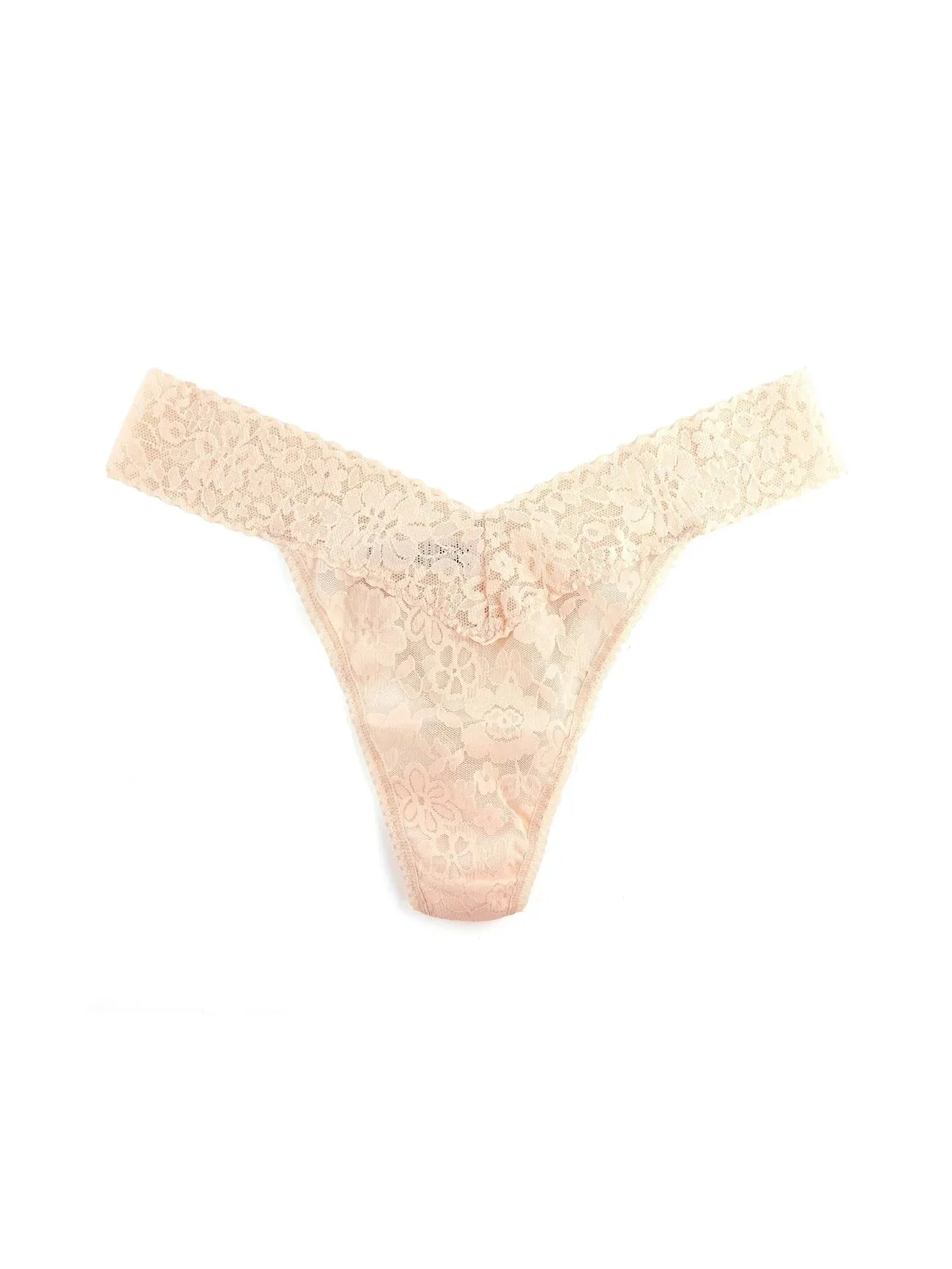 Original Rise Signature Lace Thong In Vanilla - Hanky Panky