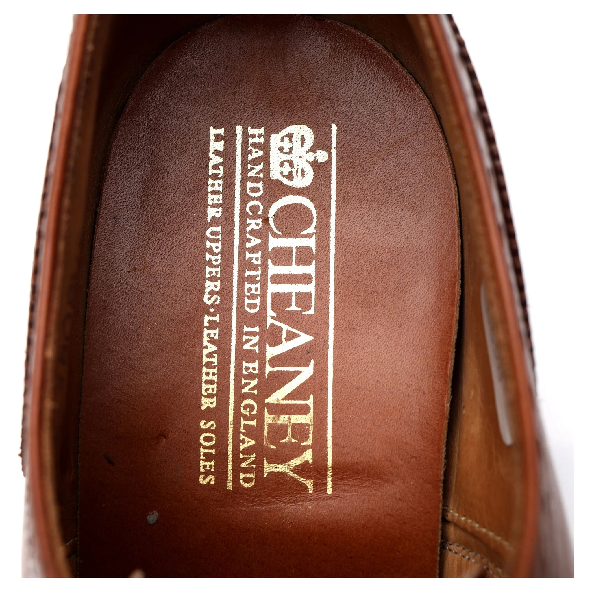 'Osborne II' Tan Brown Leather Oxford Brogues UK 7.5 F