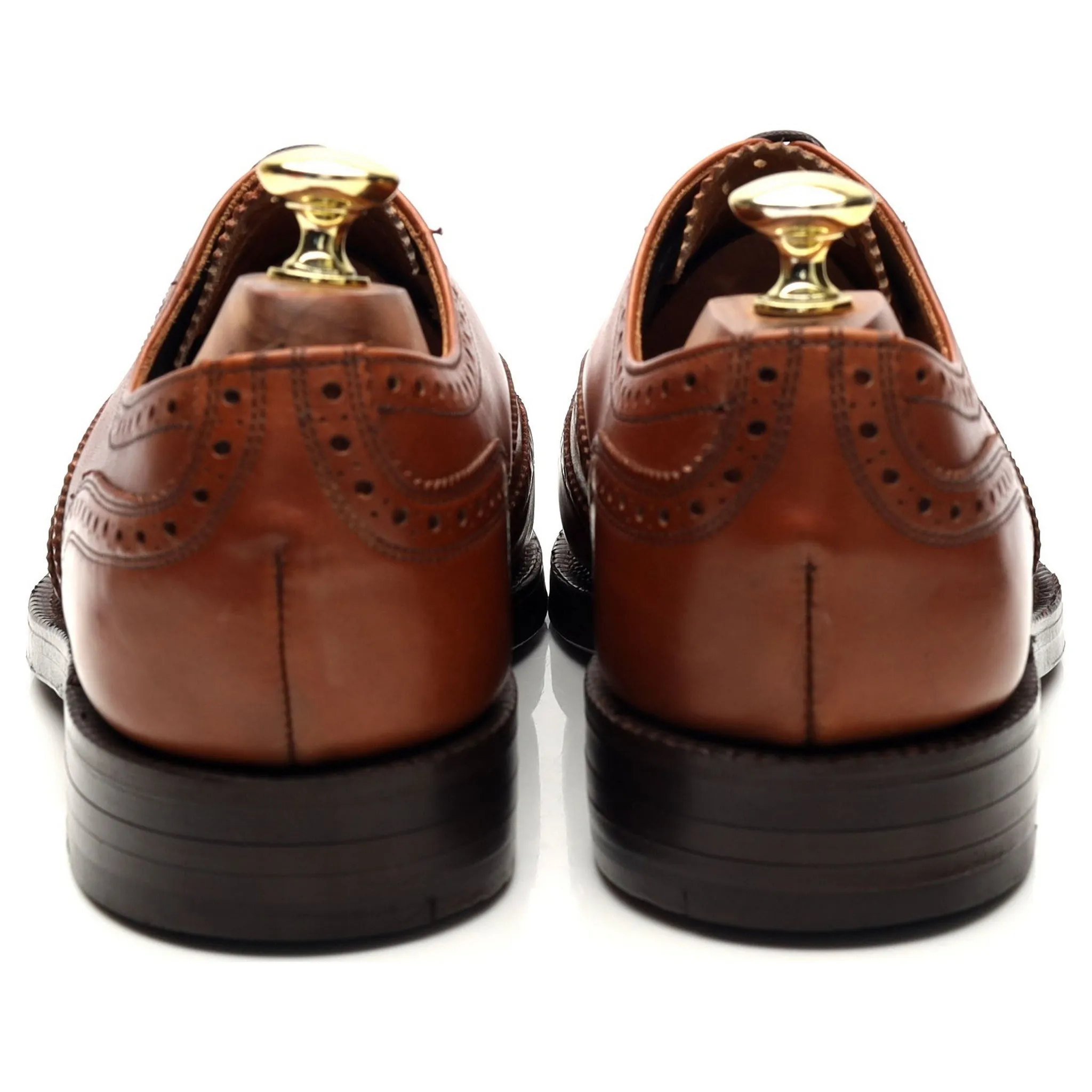 'Osborne II' Tan Brown Leather Oxford Brogues UK 7.5 F
