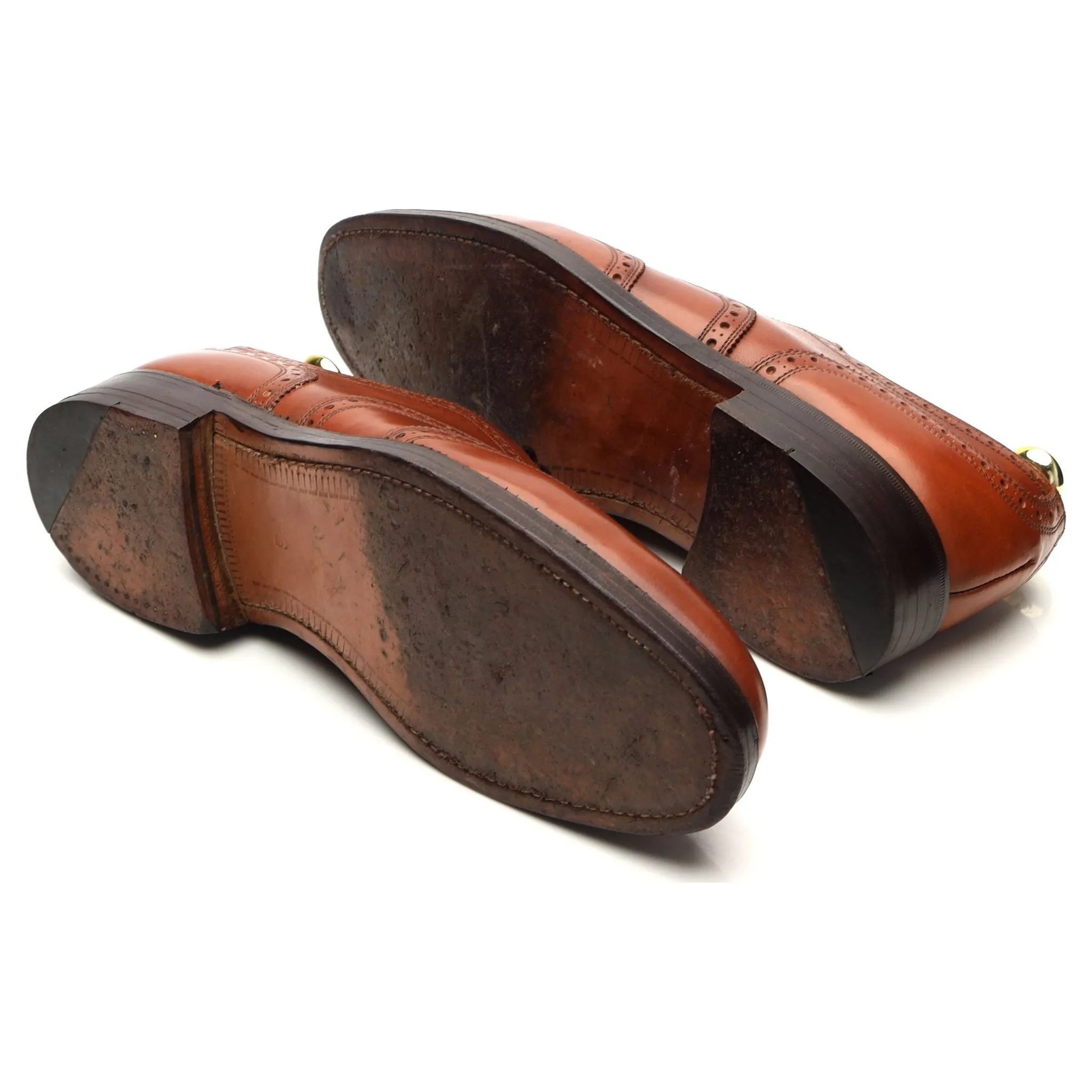 'Osborne II' Tan Brown Leather Oxford Brogues UK 7.5 F