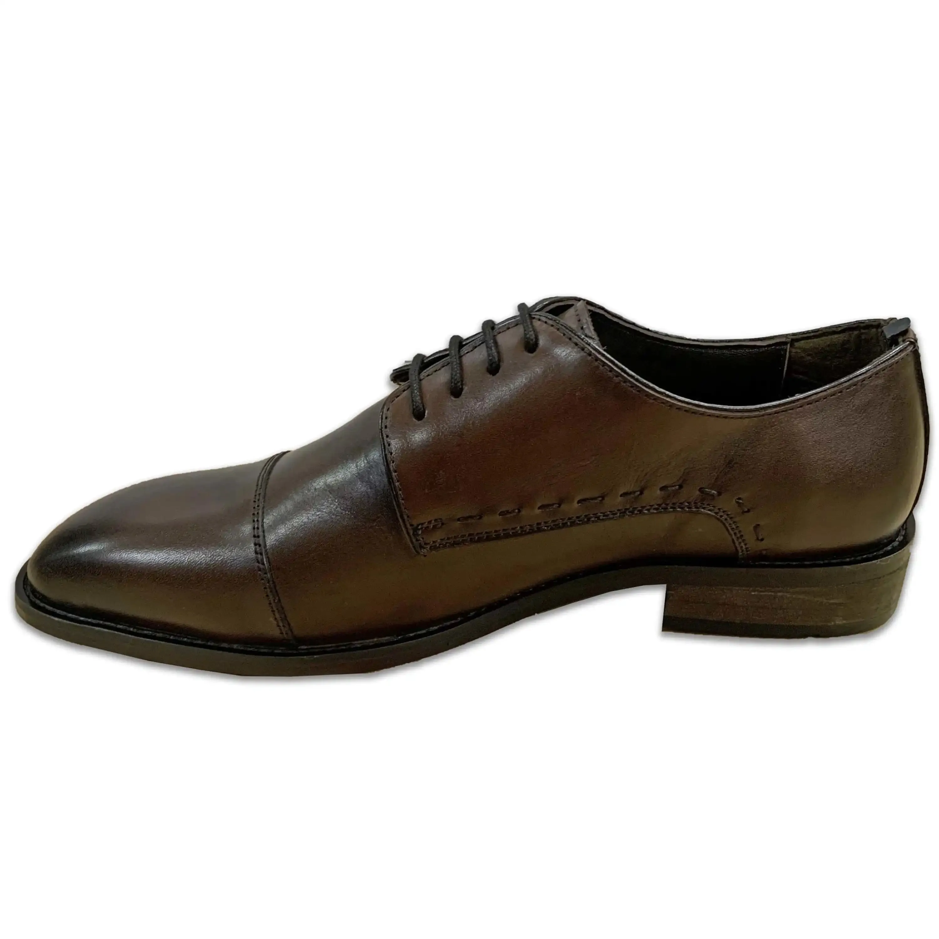 Passage Leather Formal Derby Shoes - Brown