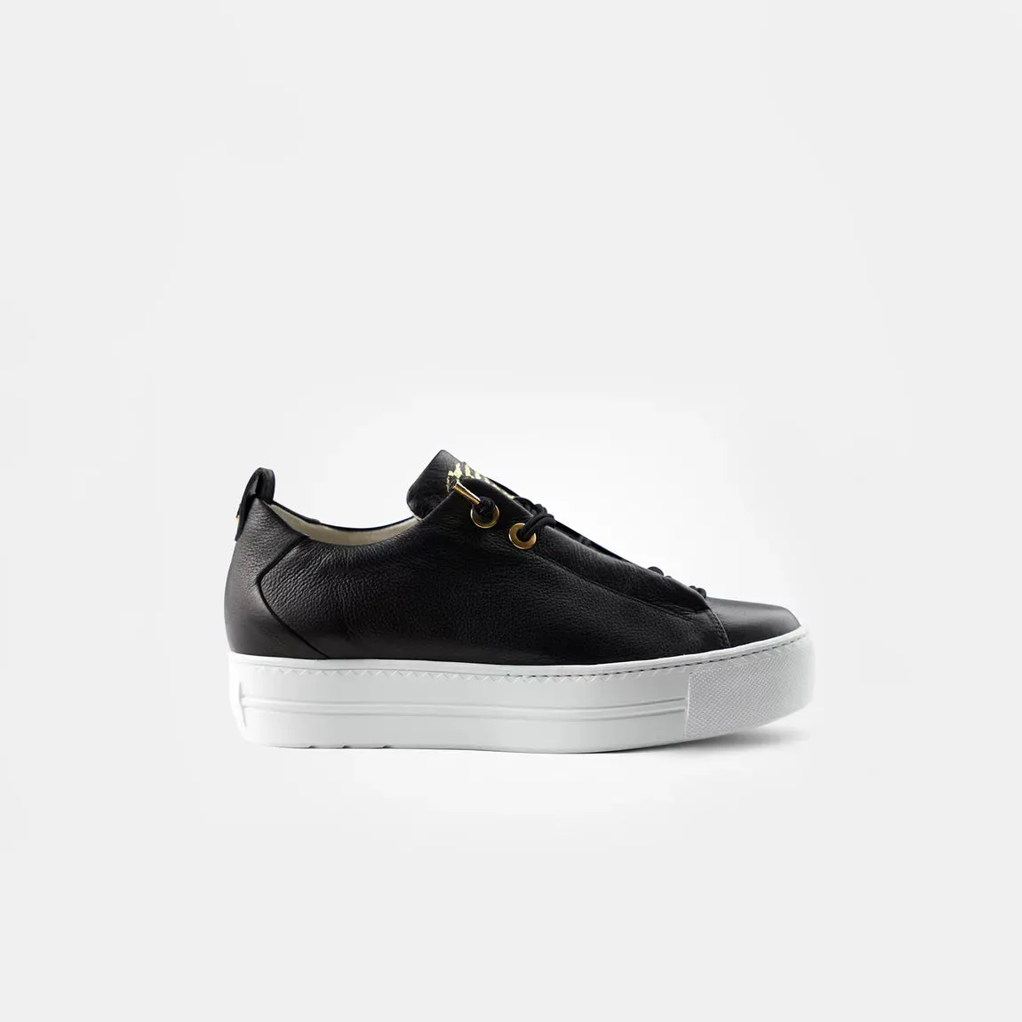 Paul Green - 5017 Black Elastic Slip On Trainer