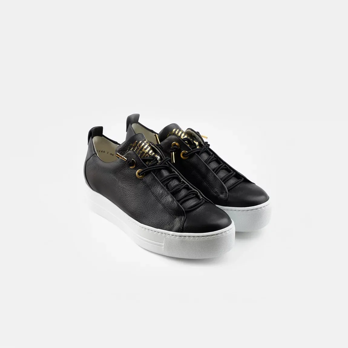 Paul Green - 5017 Black Elastic Slip On Trainer
