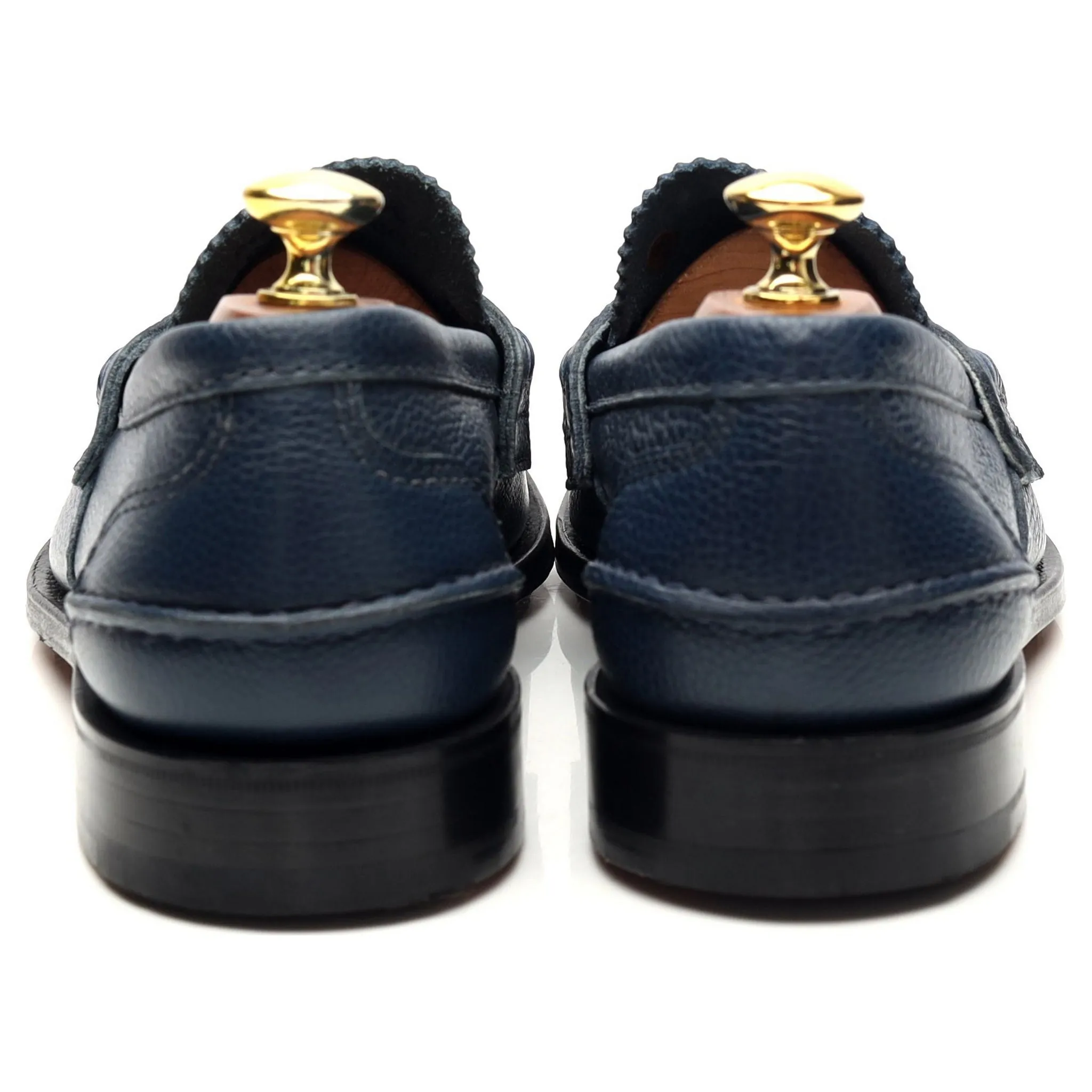 'Pembrey' Blue Grain Leather Loafers UK 8.5 F