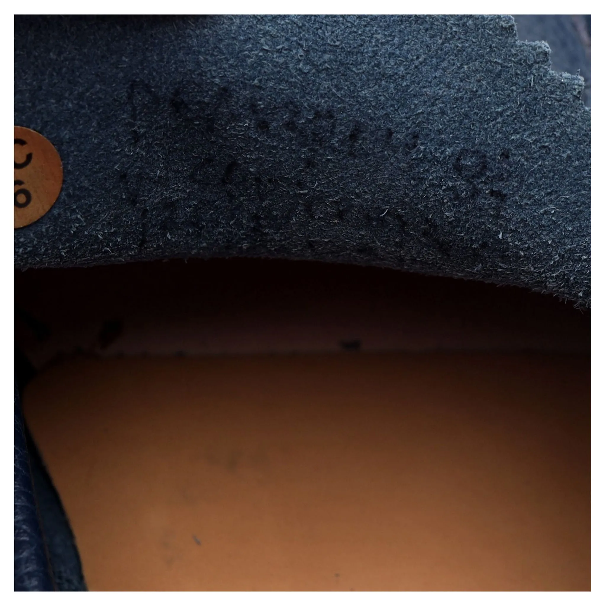 'Pembrey' Blue Grain Leather Loafers UK 8.5 F