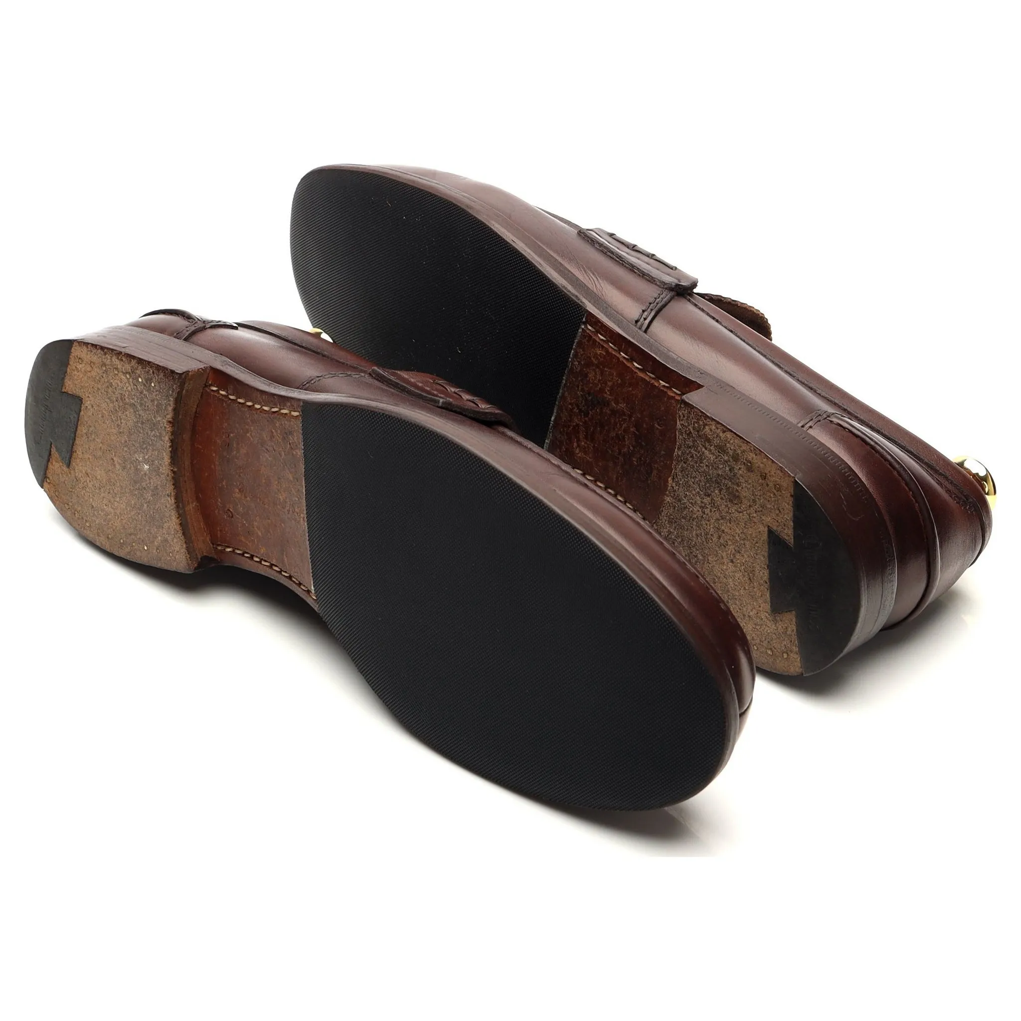 'Pembrey' Brown Leather Loafers UK 9.5 G