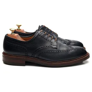 'Pembroke' Navy Blue Grain Leather Derby Brogue UK 9 E